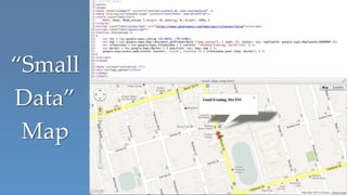 “Small
Data”
 Map
 