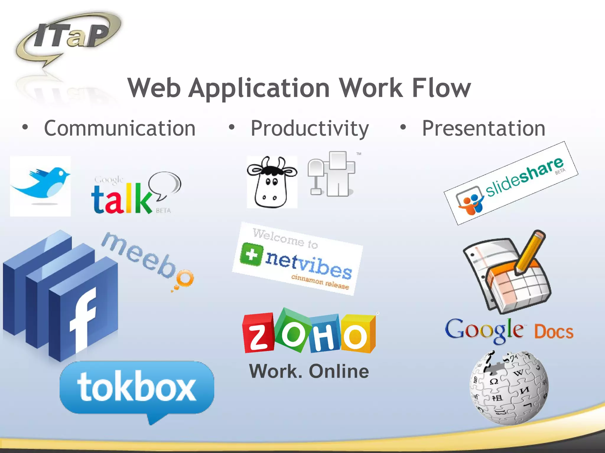Web Application Work Flow Communication Productivity Presentation