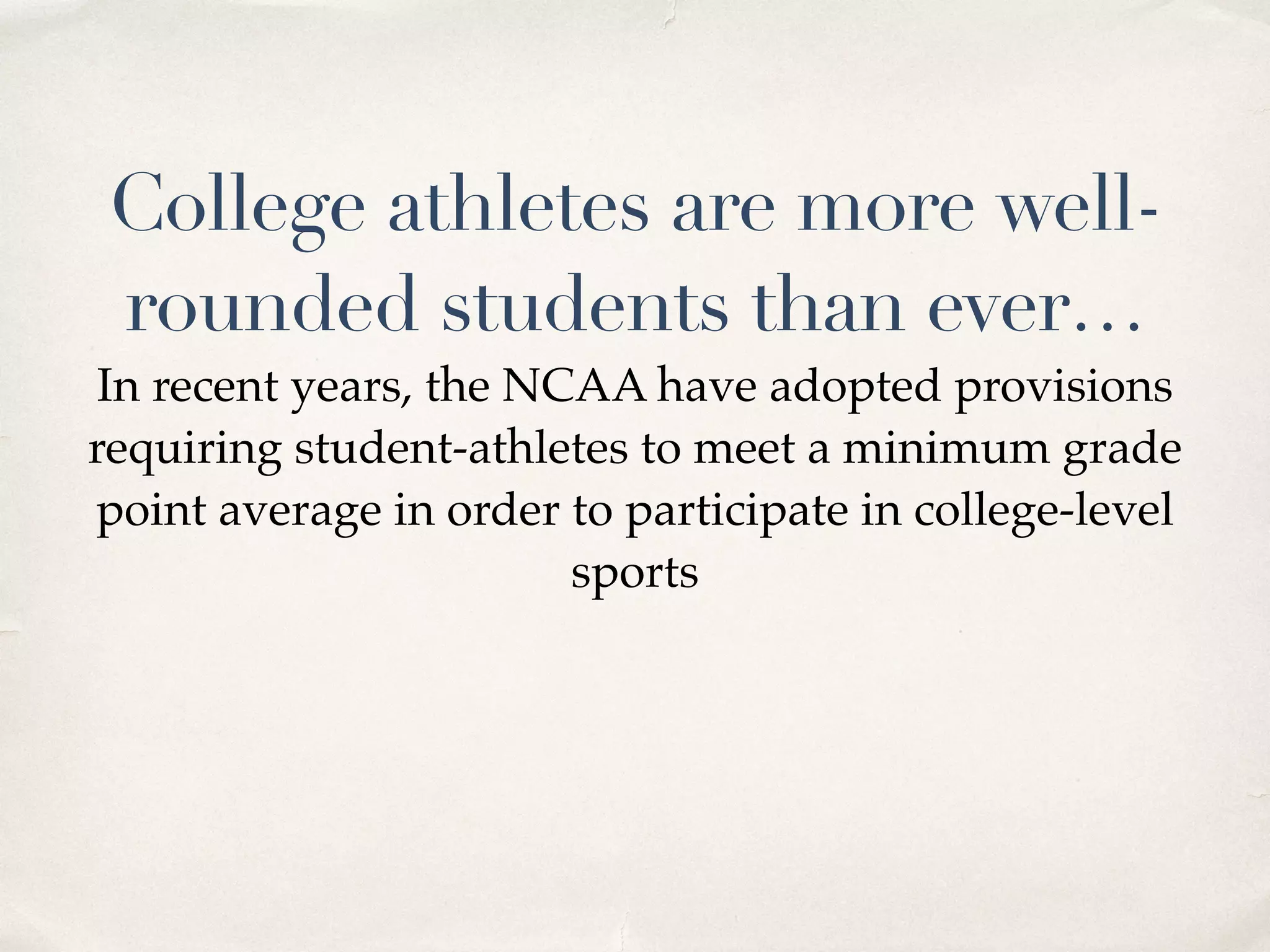 The Benefits of Being a College Athlete | Kevin Pohmer | PDF