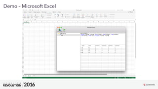 20
01
Demo – Microsoft Excel
 