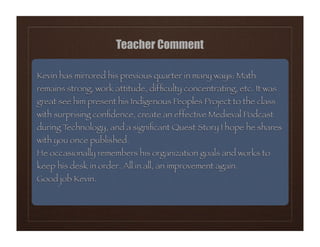 Student Led Conference - Kevin