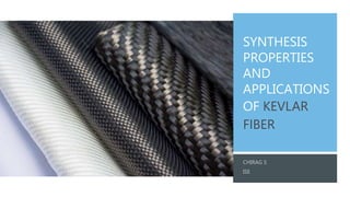 SYNTHESIS
PROPERTIES
AND
APPLICATIONS
OF KEVLAR
FIBER
 