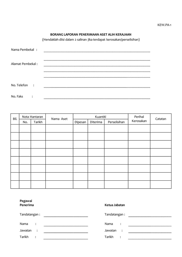 Kew[1].pa 1 (borang laporan penerimaan aset alih)