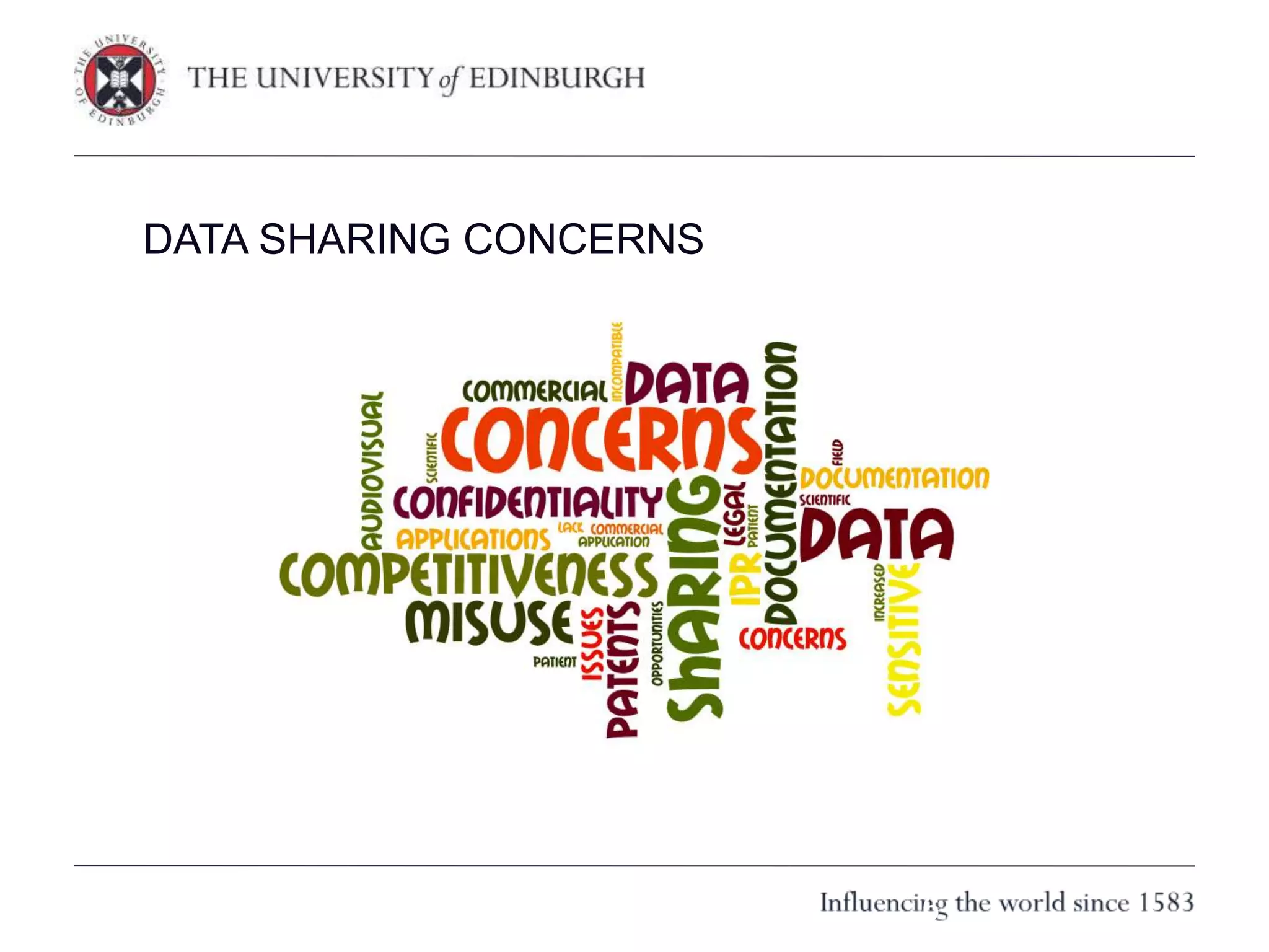 6
DATA SHARING CONCERNS
 