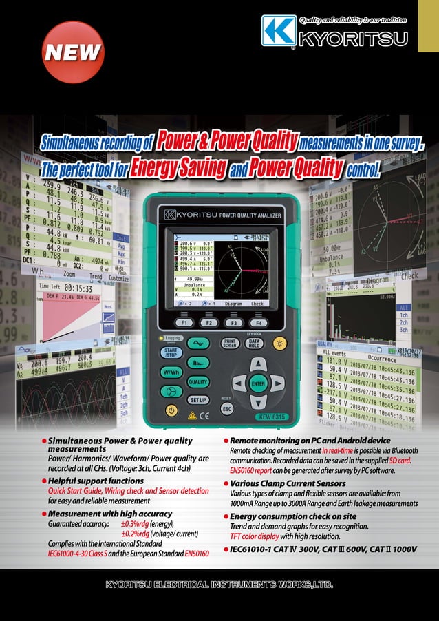 Power Quality Analyzer Kew 6315 PDF