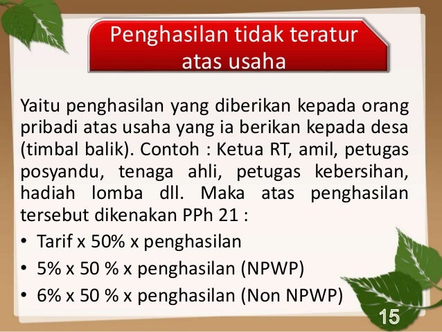 Kewajiban perpajakan bagi bendahara desa