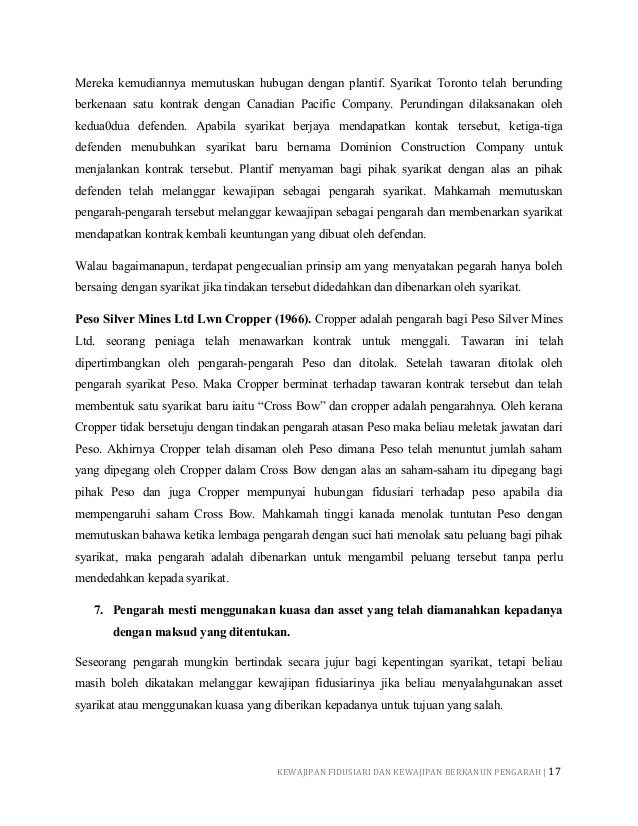 tidak perjanjian contoh bernama fidusiari pengarah Kewajipan dan statutori tidak perjanjian contoh bernama fidusiari pengarah Kewajipan dan statutori