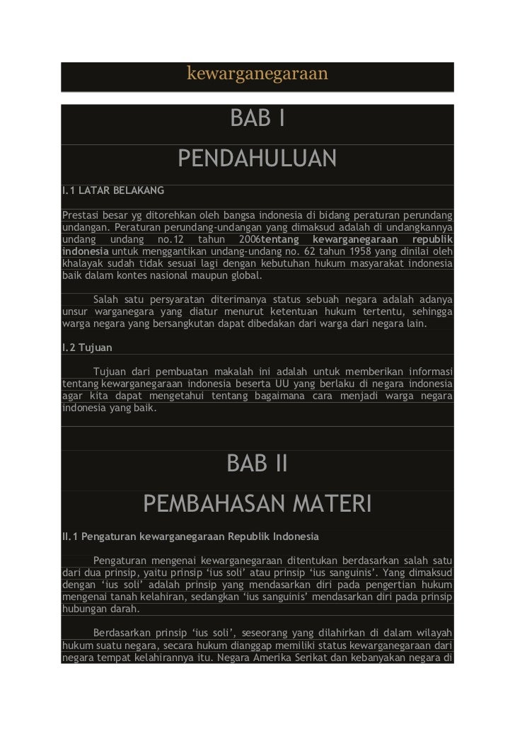 Kewarganegaraan Kewarganegaraan