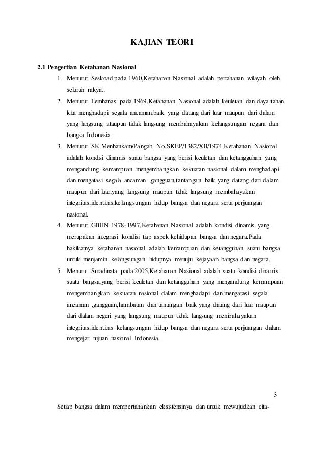 Ketahanan Nasional Sebagai Geostrategi Indonesia