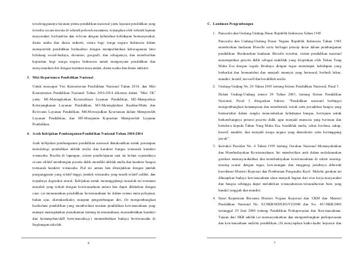 PENGEMBANGAN PENDIDIKAN KEWIRAUSAHAAN