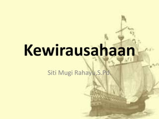 Kewirausahaan
  Siti Mugi Rahayu,S.Pd.
 