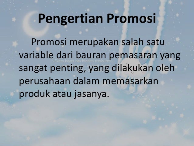 Pemasaran produk ditinjau dari aspek promosi (KWU)