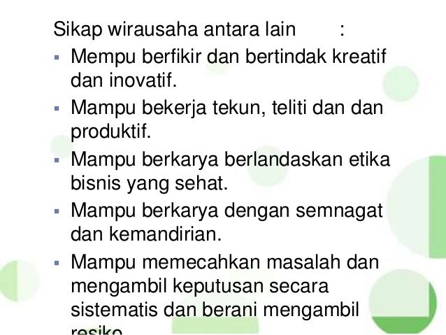 Karakter Wirausaha Kewirausahaan SMA Kelas X Karakteristik Wirausaha Karakter Wirausaha Kewirausahaan SMA Kelas X Karakteristik Wirausaha