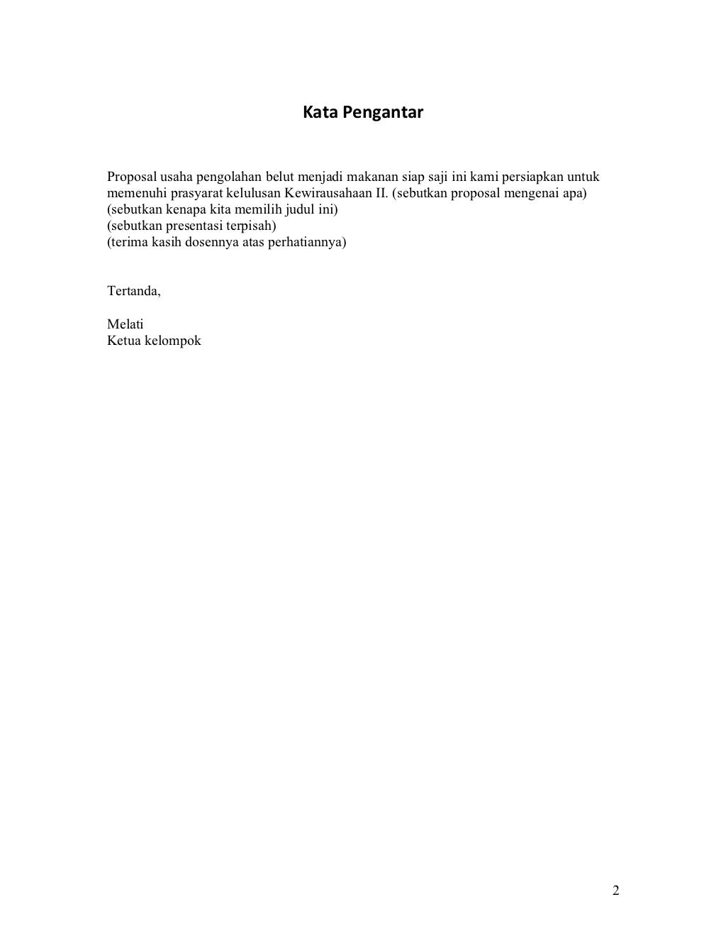 Belut Kewirausahaan Dokumen Proposal Belut Kewirausahaan Dokumen Proposal