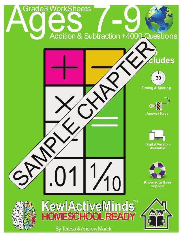 Kewlactiveminds Grade 3 Math Addition Subtraction Worksheets Sampl
