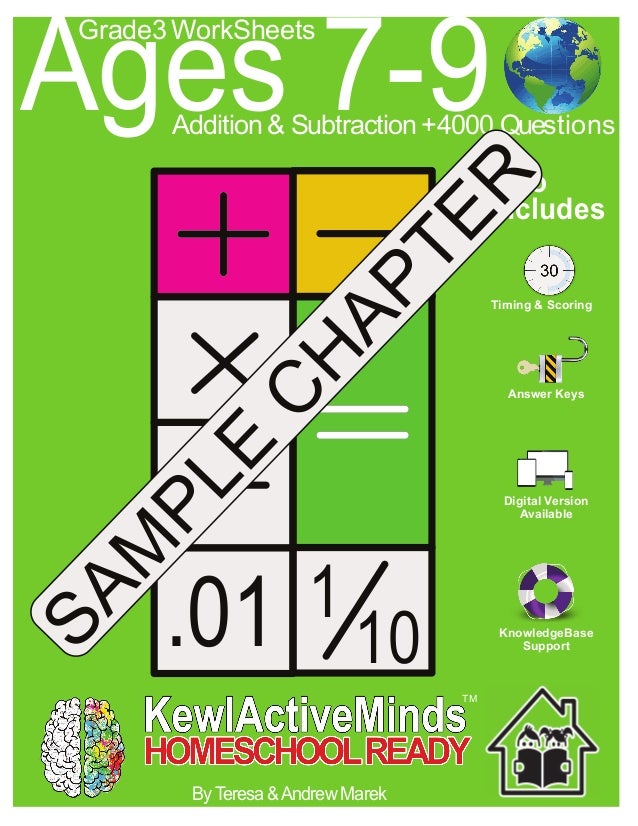 kewlactiveminds grade 3 math addition subtraction worksheets sampl