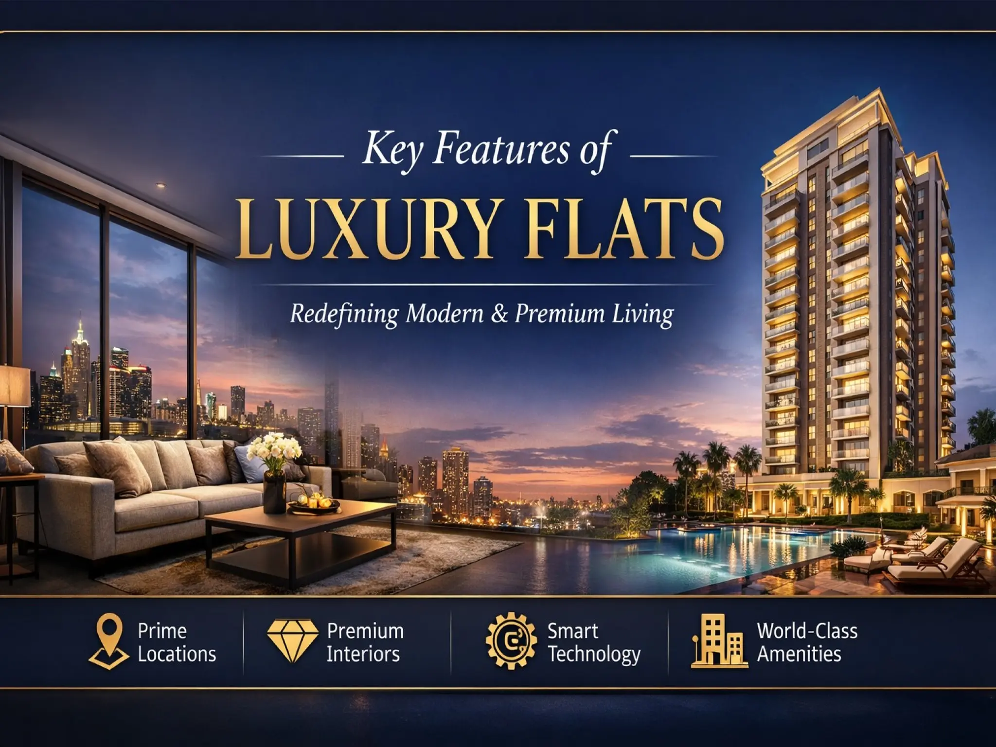 Curated visual reference: Visual Reference: Key Features Of Luxury Flats Redefining Modern Living