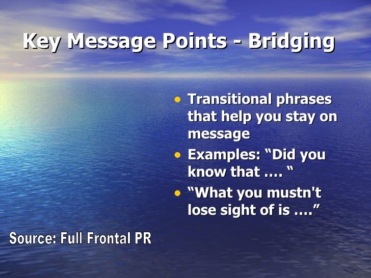Key MessagesIntro to PR