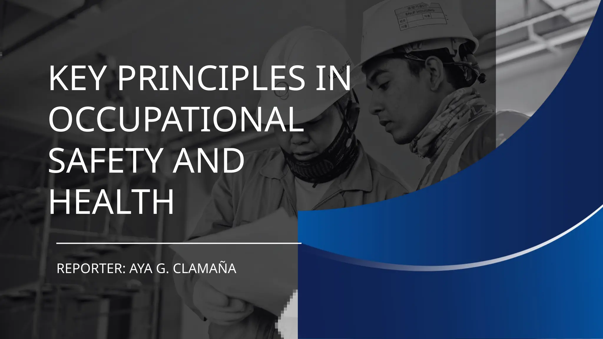 KEYPRINCIPLES OF OCCUPATIONAL and HEALTHY PPTX