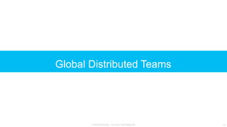 CONFIDENTIAL - DO NOT DISTRIBUTE 14
Global Distributed Teams
 