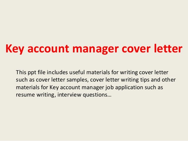 Best cover letter for account manager