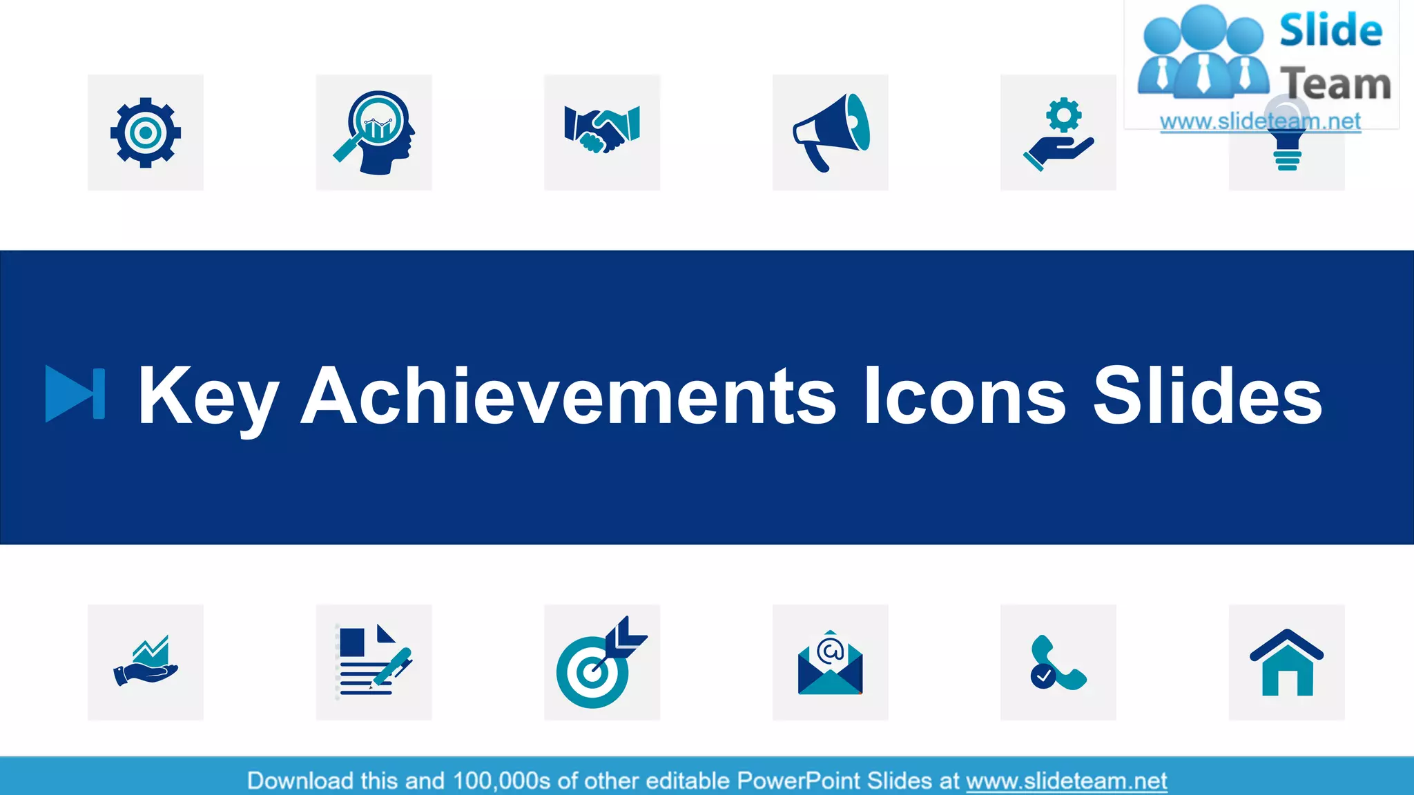 8
Key Achievements Icons Slides
 