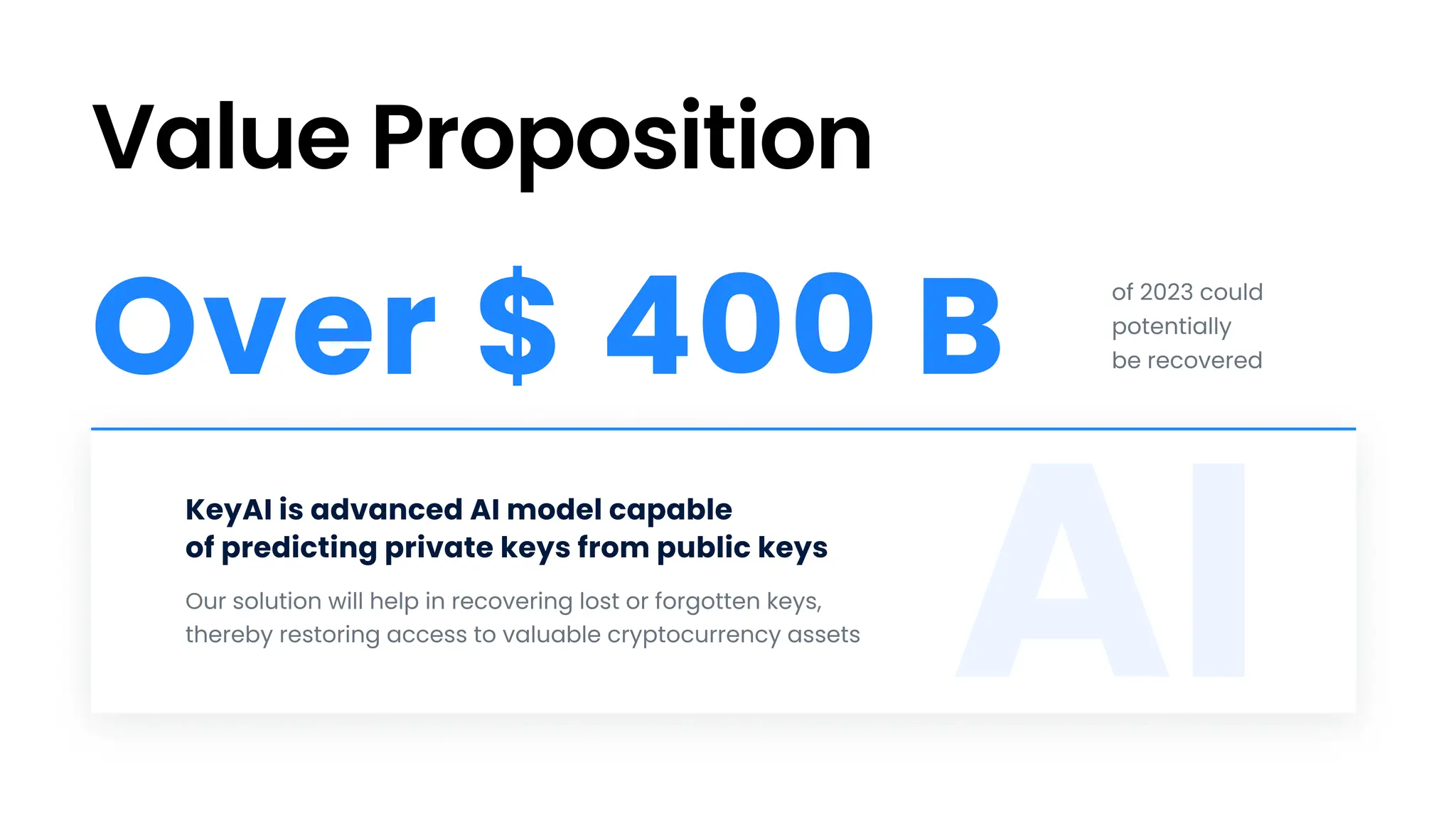 KeyAI. Solving a math problem to recover lost crypto assets. | PDF