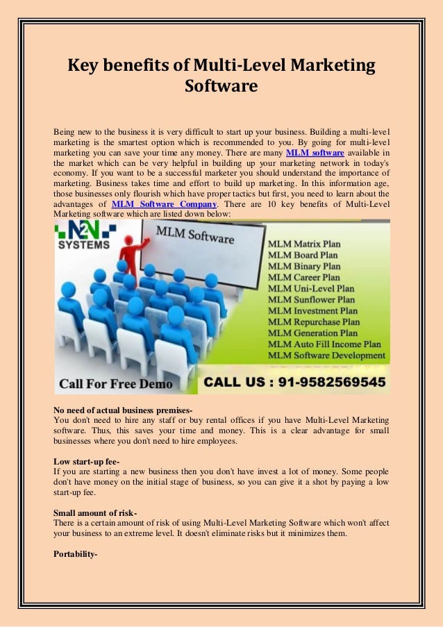 Key Benefits Of Multi Level Marketing Software - 