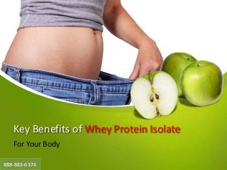 Key Benefits of Whey Protein Isolate
For Your Body
888-883-6374

 