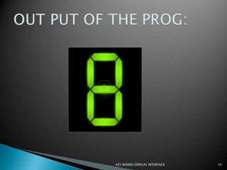 KEY BOARD/DISPLAY INTERFACE 10
 