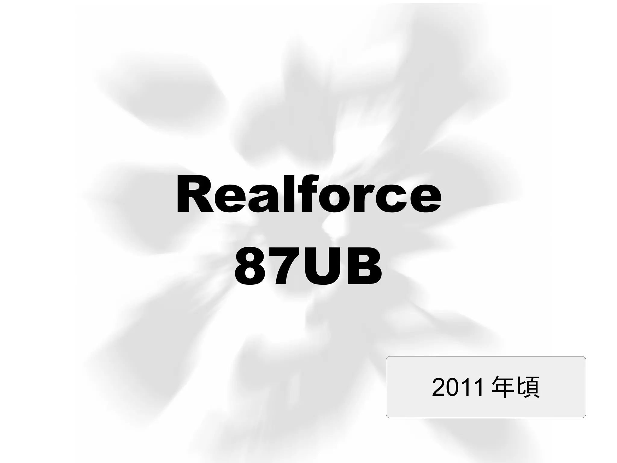 Realforce
87UB
2011 年頃
 