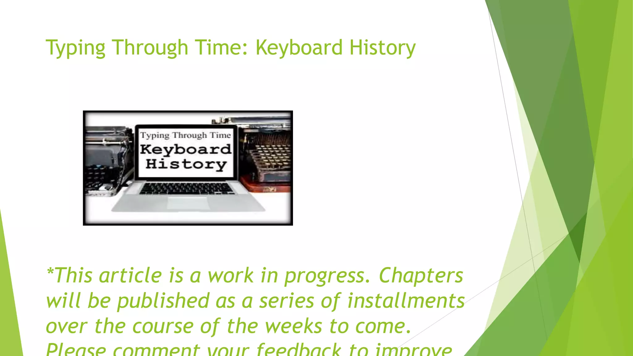 Keyboard history | PPTX