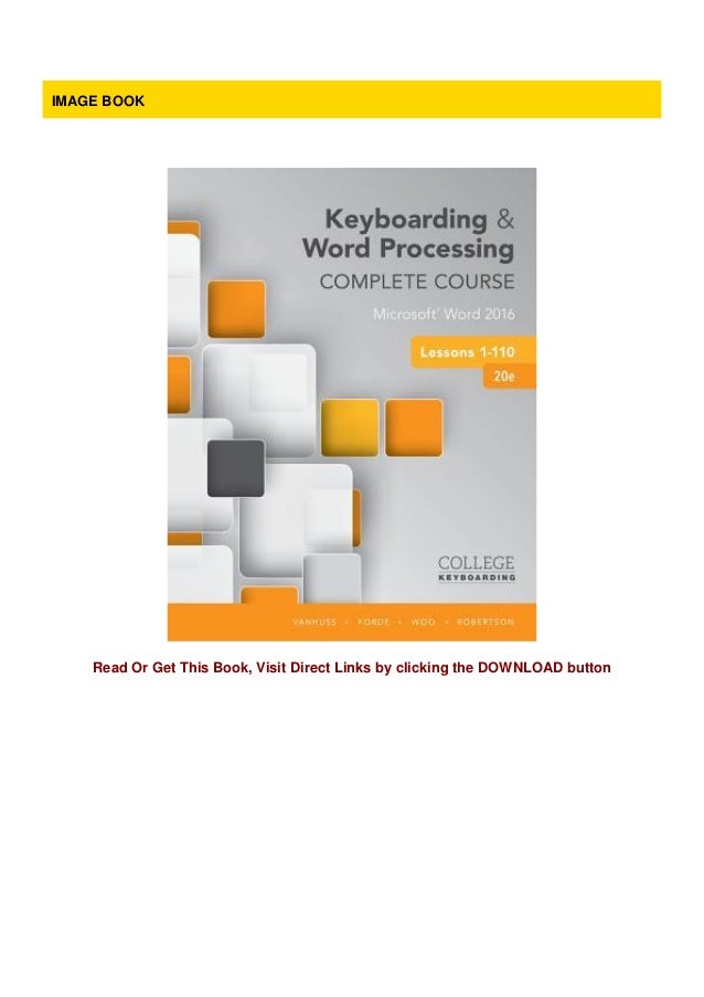 Txt Keyboarding And Word Processing Plete Course Lessons 1 110