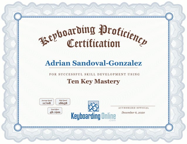 Keyboarding Certificate | PPT