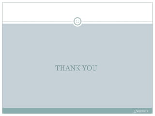 THANK YOU
3/18/2022
22
 