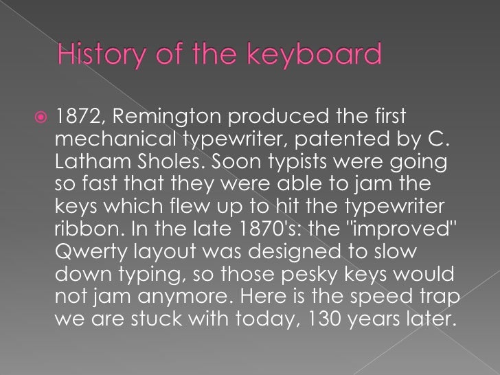 History of keyboards