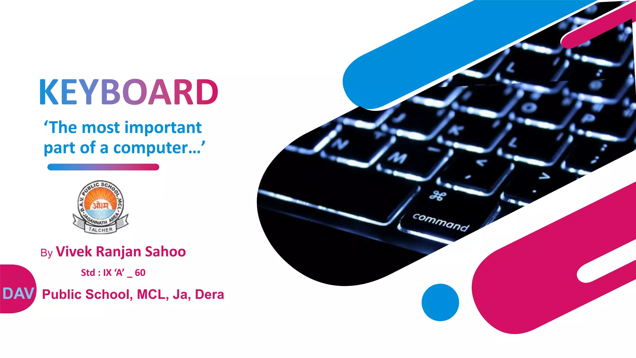 ‘The most important
part of a computer…’
By Vivek Ranjan Sahoo
Std : IX ‘A’ _ 60
DAV Public School, MCL, Ja, Dera
 