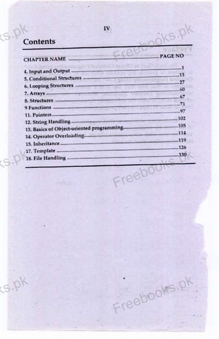 Key book to programming exercises of oop c++ (free books.pk) | PDF
