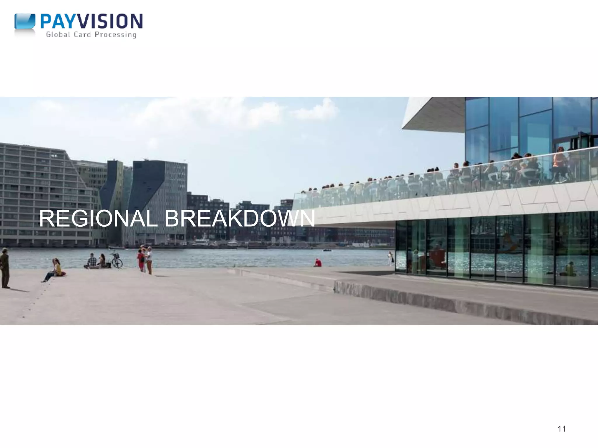 11 
REGIONAL BREAKDOWN 
 