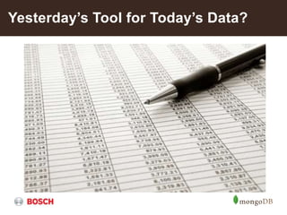 Yesterday’s Tool for Today’s Data?
 