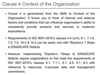 Key changes to ISO 9001:2015 and 7 steps of 7Epsilon | PPTX