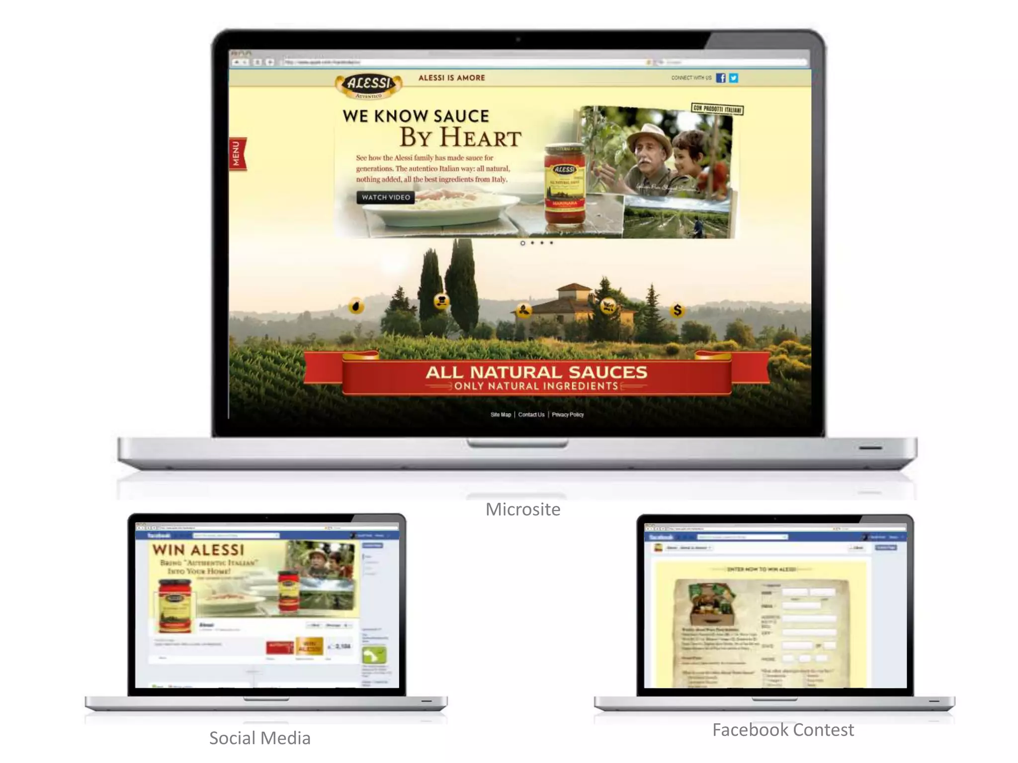 • Online banner ads
• Microsite
Microsite
Social Media Facebook Contest
 