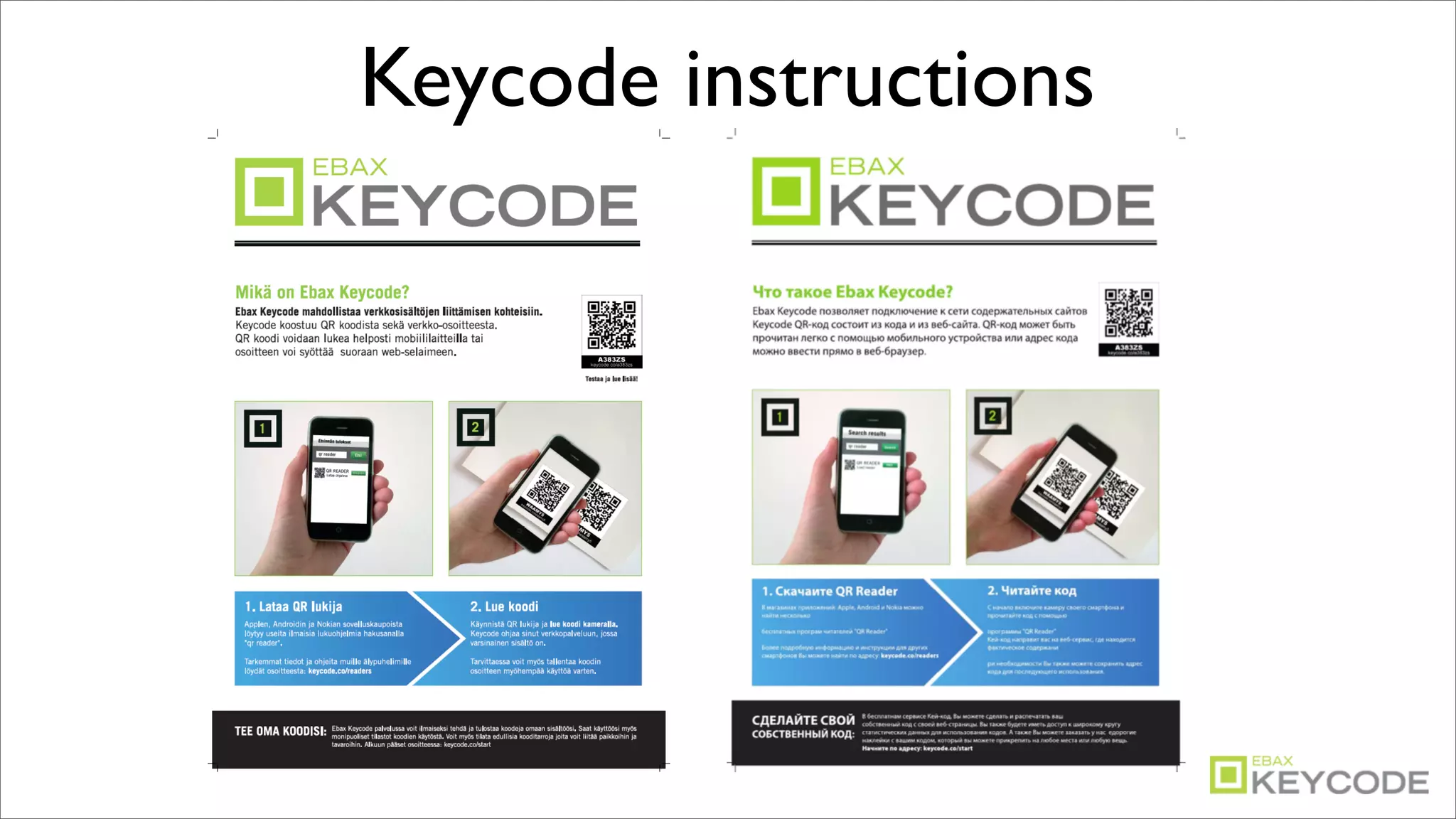 Keycode instructions
 