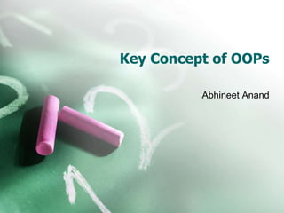 Key Concept of OOPs
Abhineet Anand
 