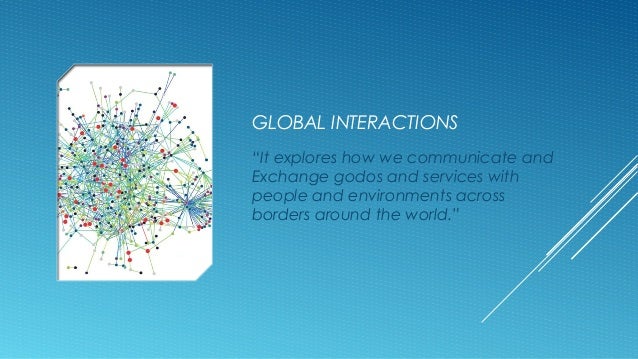 Key concept global interactions
