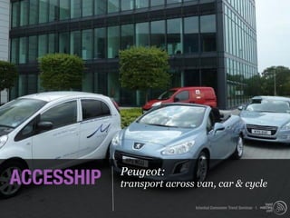 ACCESSHIP   Peugeot:
            transport across van, car & cycle

                            Istanbul Consumer Trend Seminar |
 