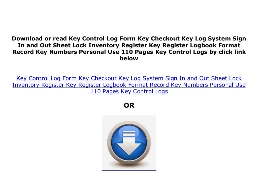 ((download_p.d.f)) library^@@ Key Control Log Form Key Checkout Key Log ...