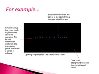 Key conventions of an opening sequence | PPTX