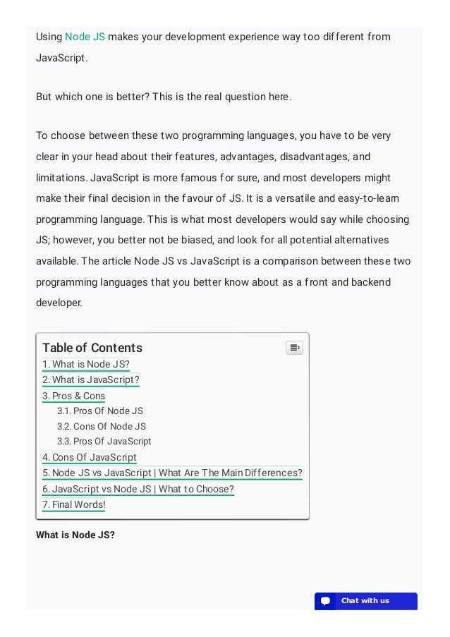Key Differences Between Node Js Vs Javascript Pdf Key Differences Between Node Js Vs Javascript Pdf