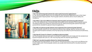 Technical Grade Understanding pharma grade solvents versus technical grade | PPTX